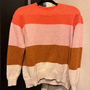 Old Navy Striped Oversized Crew Neck Sweater